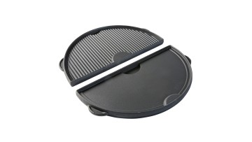 Сковорода гриль Big Green Egg, чугунная, двухстороннняя, полукруглая 42 см