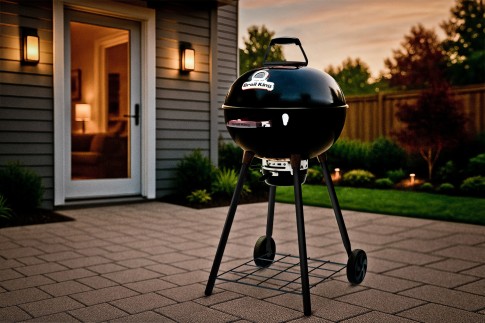 Гриль угольный Броил Кинг Краун Кетл (Broil King CROWN KETTLE 22.5" / 57 BLACK LEG) в Омске